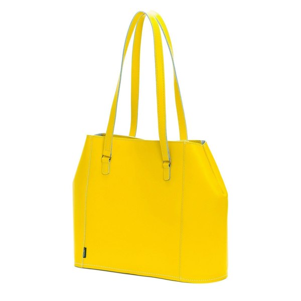 Zatchels Leather Tote Bag - Pastel Daffodil Yellow