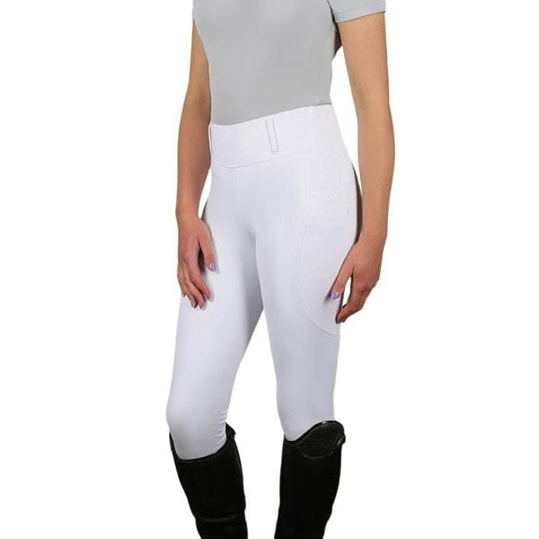 Coldstream Womens Oxnam Competition Horse Riding Tights - White
