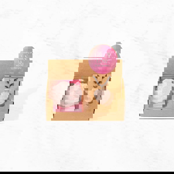 Myga Geode Gift set - Rough Stone and Pendant choice of 3 Colours