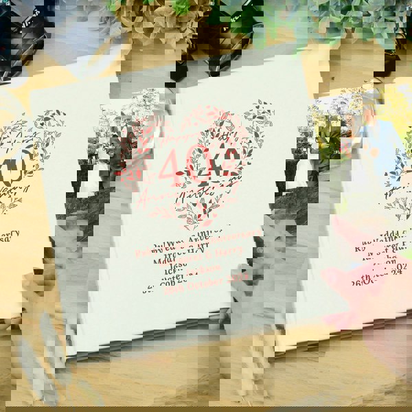 Personalised Memento Company Personalised 40th Ruby Wedding Anniversary Photo Album