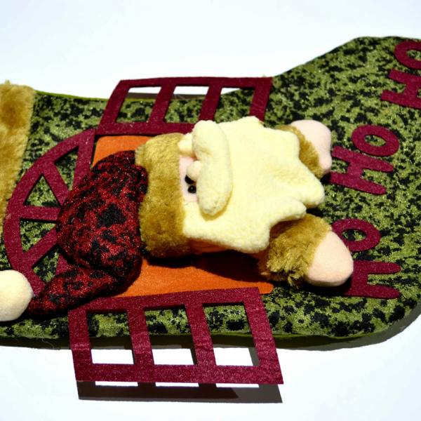 46cm Large Traditional Hand Crafted 3D Santa Stocking for Festive Home Display image 8