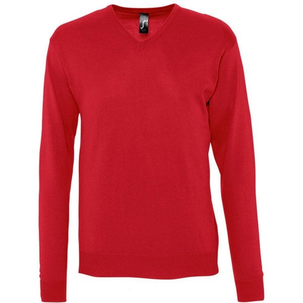 SOLS Mens Galaxy V Neck Sweater - Red