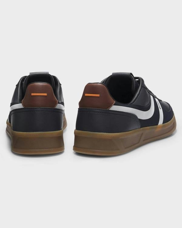 BOSS Orange Brandon_Tenn_mipu Mens Trainers - Dark Blue 402 back, pair