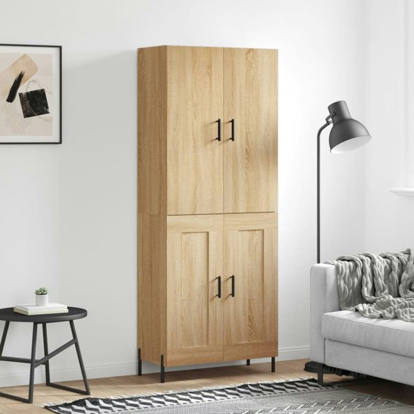 Berkfield Highboard Sonoma Oak 69.5x34x180 cm Engineered Wood
