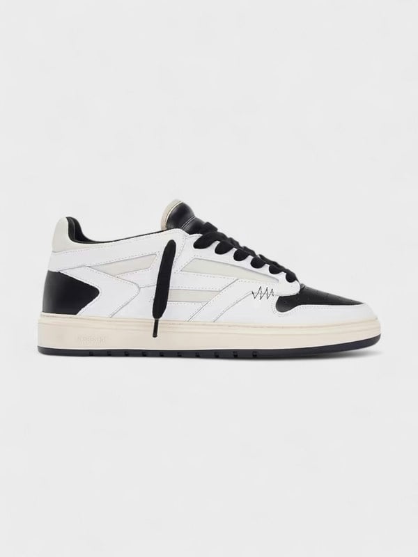 Represent Reptor Low Leather Sneakers White Black