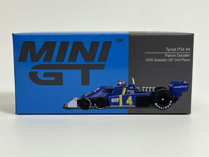 Mini GT Patrick Depailler Tyrrell P34 #4 1976 Swedish GP 2nd Place 1:64 Scale MGT00584L