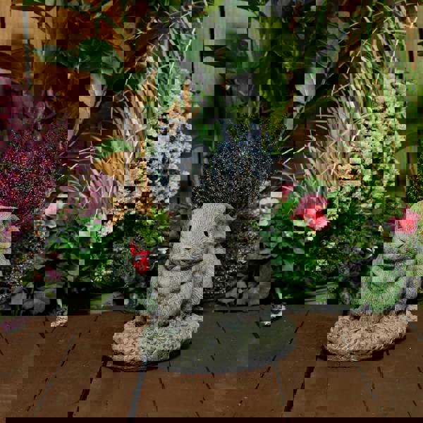 Charming Stone Cast Rabbit Planter for Flowers or Herbs