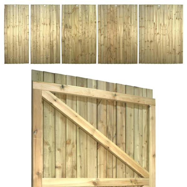 [rackhams variation] gate feather edge fully framed flat top [h.1800 x w.options] 1