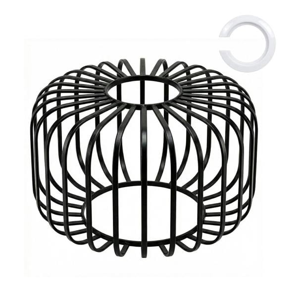 Emitto Ceiling Light Shade Easy Fit Pendant Lampshade Woven Metal Glass E27 B22