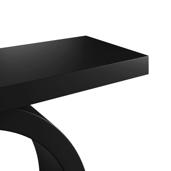 Wyld Haus Zelda Black Curved Designers Console Table