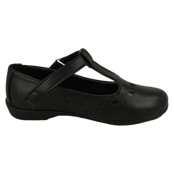 Spot On Girls Spot On Heart Detail T-Bar School Shoes