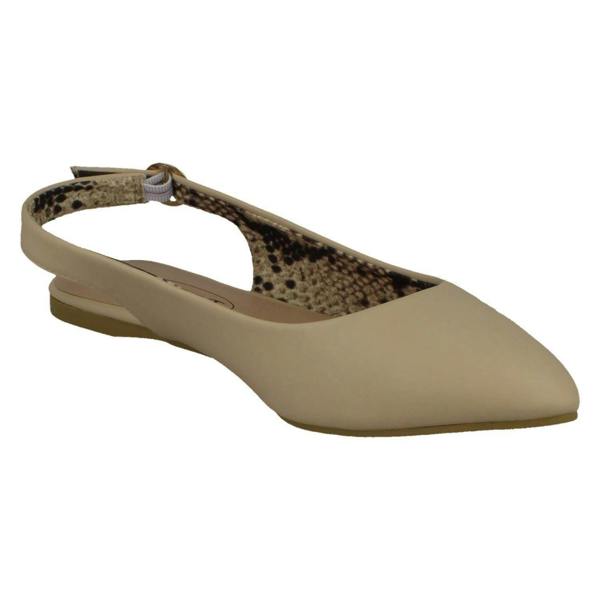 Spot On Ladies Spot On Flat Slingback Pointed Toe Shoes F80461