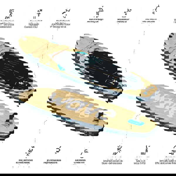 Wave The Woody 3.0 SUP Inflatable Paddleboard - 10'9ft