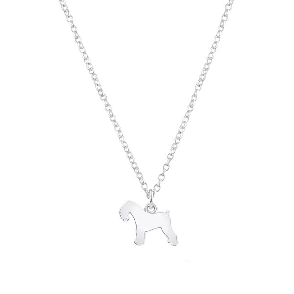 Kerry Blue Terrier Silhouette Silver Necklace - Personalised - MYLEE London