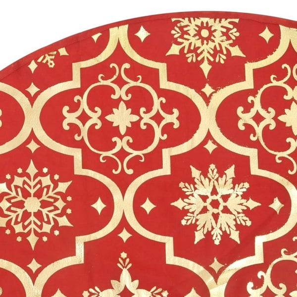 Berkfield Luxury Christmas Tree Skirt with Sock Red 122 cm Fabric