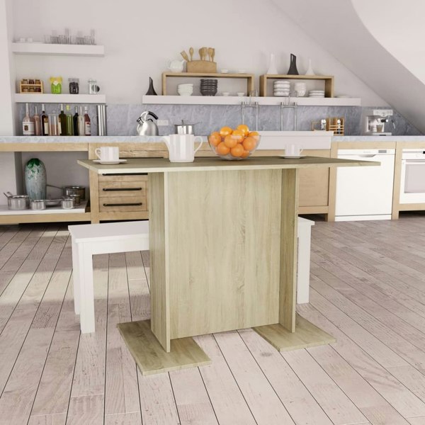 Berkfield Dining Table Sonoma Oak 110x60x75 cm Engineered Wood