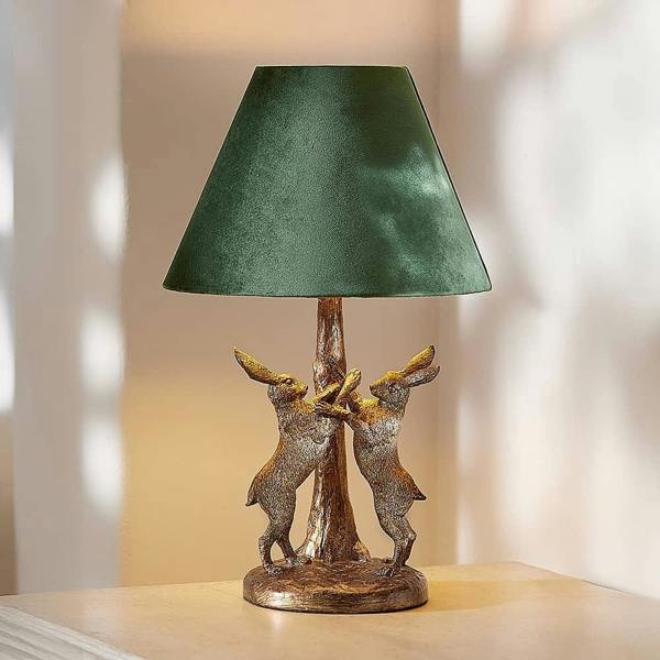 Museum Selection Boxing Hares Lamp