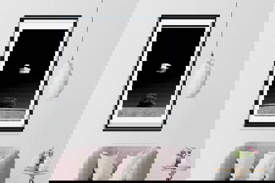 minimalist black and white fine-art print