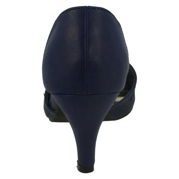Spot On Ladies Spot On Peep Toe Slip On Court Shoe