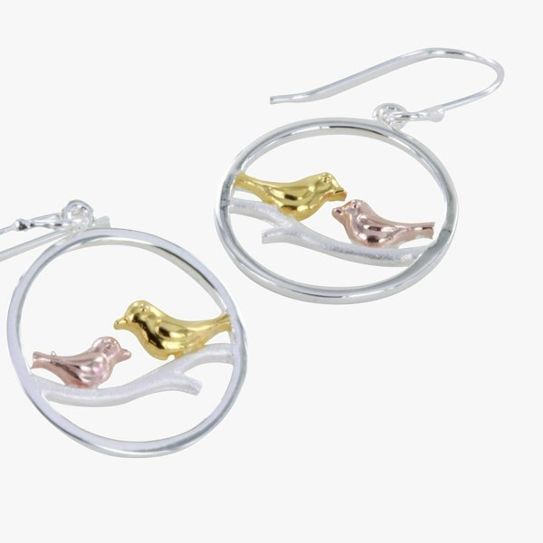 Song Bird Sterling Silver Drop Earrings - Reeves & Reeves