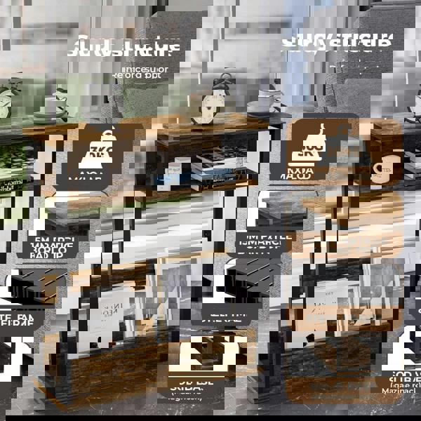 Levede Coffee Table with Storage Shelf Bedside Cabient Sofa Side End Tables