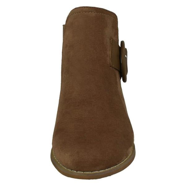 Spot On Ladies Spot On Flat Ankle Boots F51136