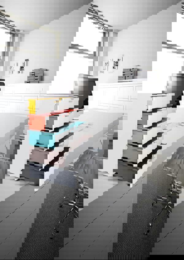 Durable VARICOLOR MIX Desktop Organiser 5 Drawer Colour Coded Storage | A4+