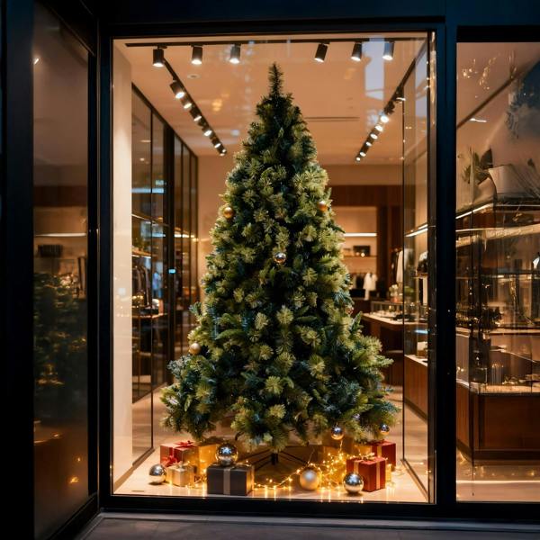 5ft to 8ft Kentucky Pine Artificial Christmas Tree Range with Hinged Branches and Metal Stand image 6