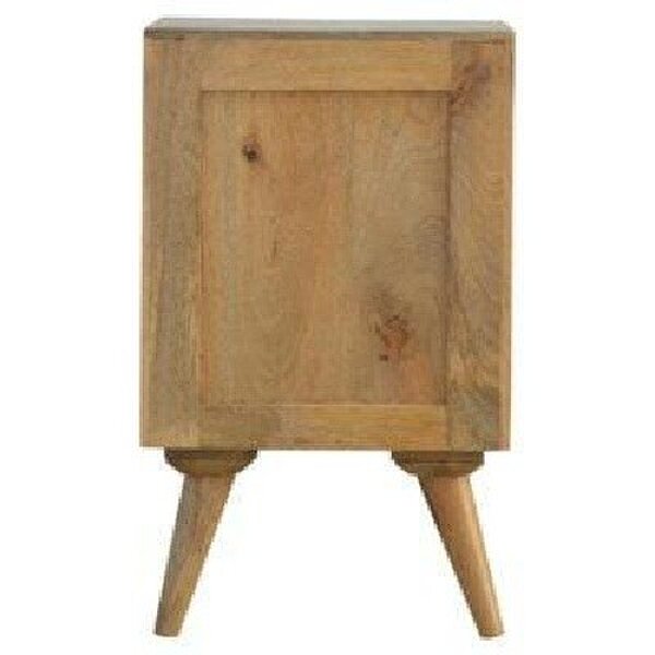Wyld Haus Pitigliano Nordic 4 Drawer Mango Wood Bedside Table