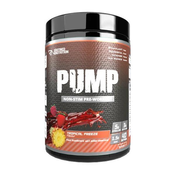 Refined Nutrition Pump Non-Stim, Tropical Freeze - 500g