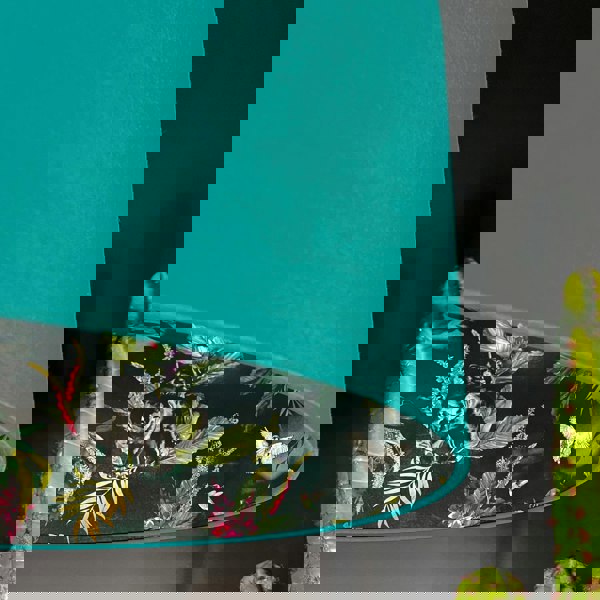 Wild Wood Deadly Night Shade Silhouette Lampshade in Jade. Designed and Handmade by Love Frankie. Close Up