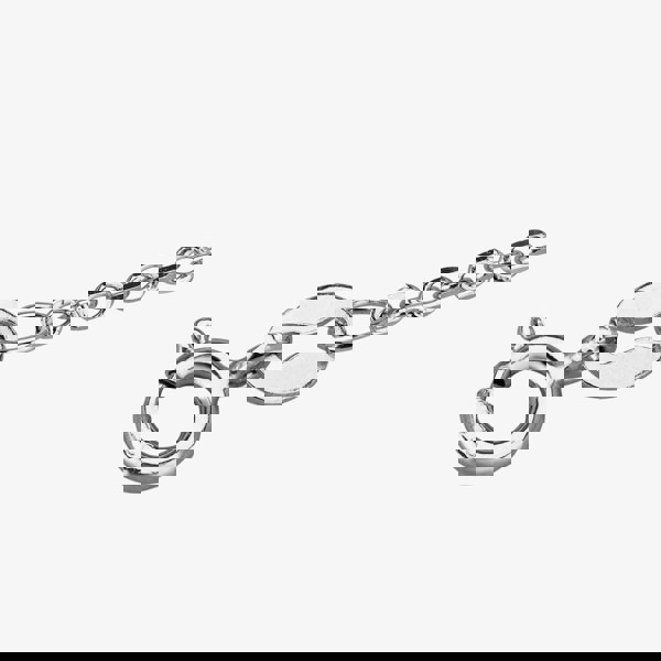 T. H. Baker Silver Blue Cubic Zirconia Wrapped Heart Pendant and Earring Set E614598+E614598-P