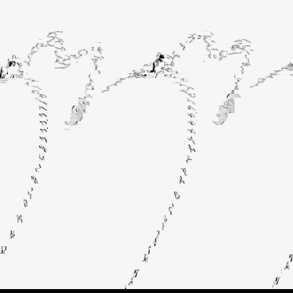 Swarovski Bella Rhodium Plated Round Pink Crystal Pendant Necklace 5734230