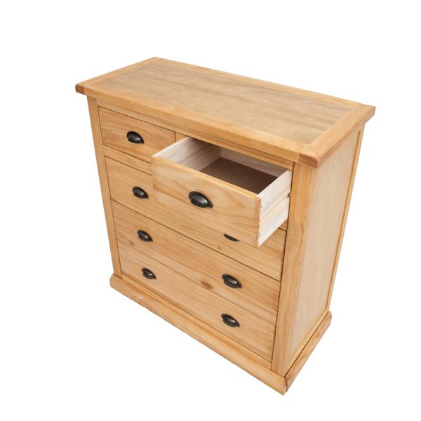 Cabinet Bits Lucca 5 Drawer Chest of Drawers Brass Cup Handle