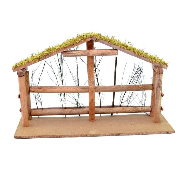 11cm Handmade Wooden Nativity Scene Stable Decoration for Indoor Christmas Display image 3