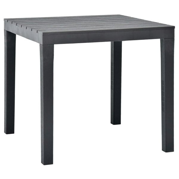 Berkfield Garden Table Anthracite 78x78x72 cm Plastic