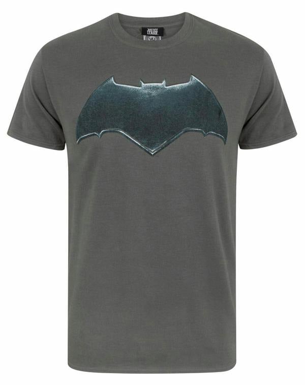 DC Comics Mens Grey Batman Logo Short Sleeved T-Shirt