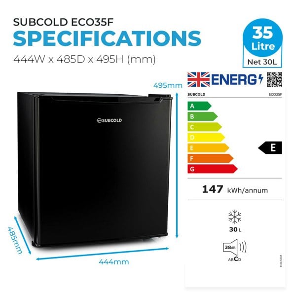 Subcold Eco35F Mini Freezer - Black