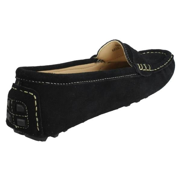 Down to Earth Ladies Down To Earth Suede Leather Slip On Moccasins F80593