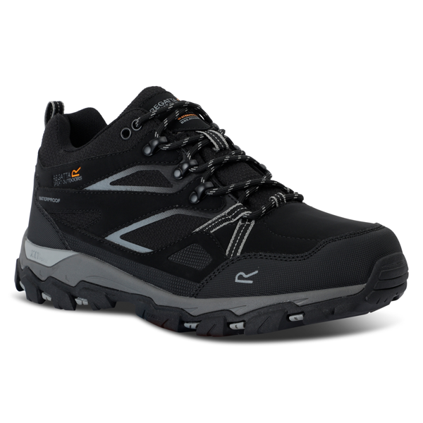 Regatta Mens Holcombe 3 Low Walking Boots - Black/Granite