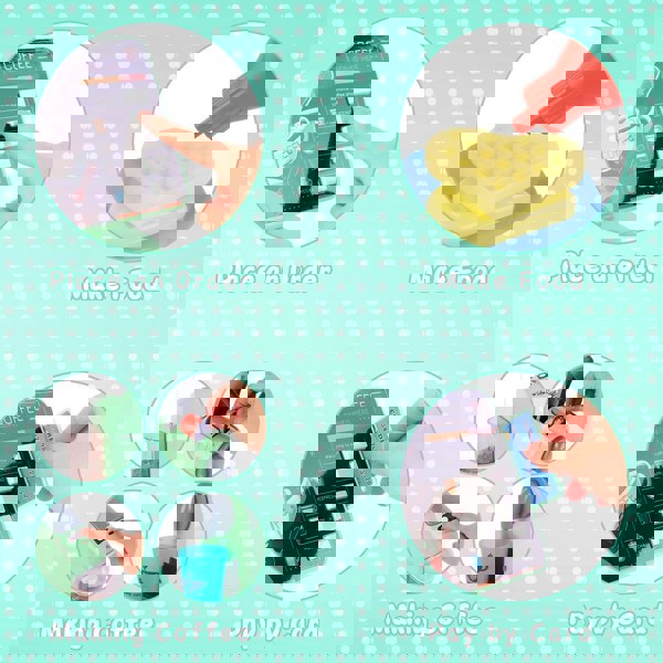 deAO Toys Coffee Shop Set with Coffee Maker Toy Menus Cash Register Toy Play Food