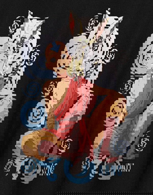 Avatar: The Last Airbender Boys Black Aang & Momo Short Sleeved T-Shirt