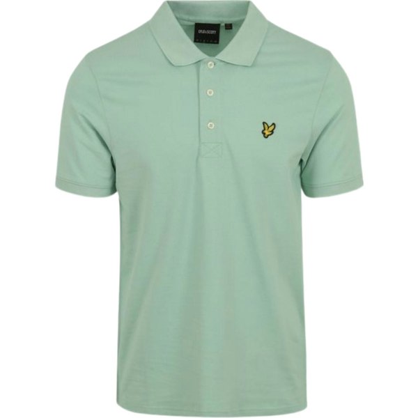 Lyle & Scott Brand Chest Logo Turquoise Shadow Polo Shirt