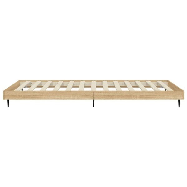 Berkfield Bed Frame Sonoma Oak 75x190 cm 2FT6 Small Single Engineered Wood