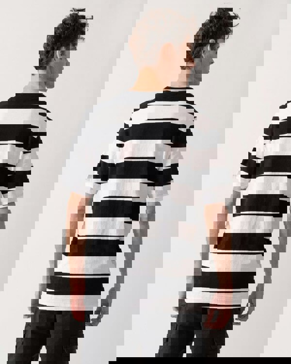 BOSS Orange Tales Stripe Mens T-Shirt - Black 001