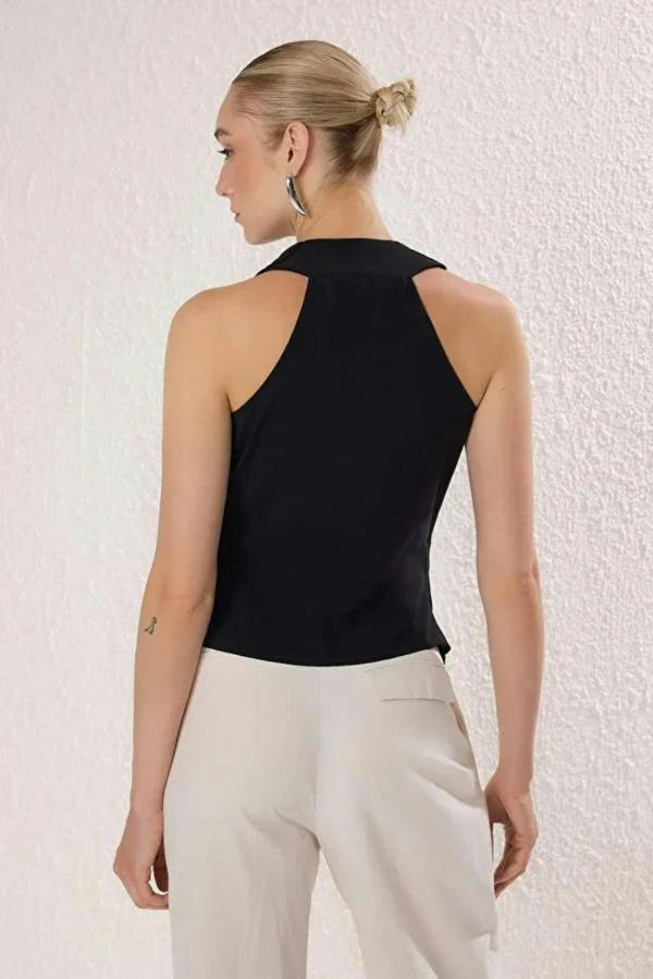Hoxton Gal Modal Wrap-Front Woven Blouse