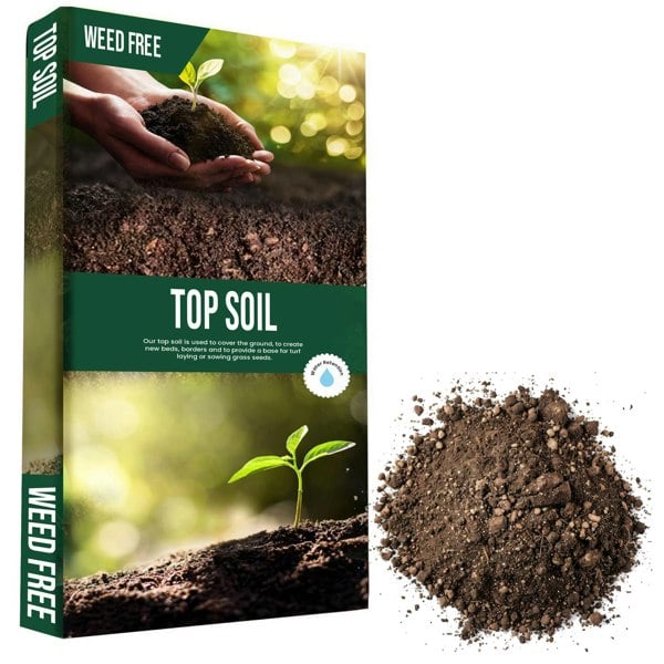 Top Soil Bag 25 Litres With Essential Nutrients Ideal For Planting, Lawn Dressing, Pots, Containers & Planters