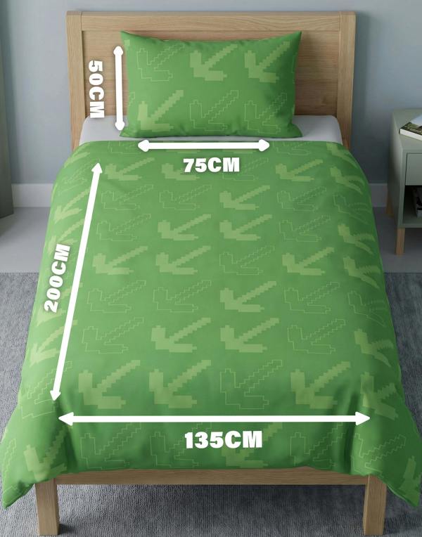 Vanilla Underground Minecraft Boys Multicoloured Steve & Alex Single Duvet Set (One Size)