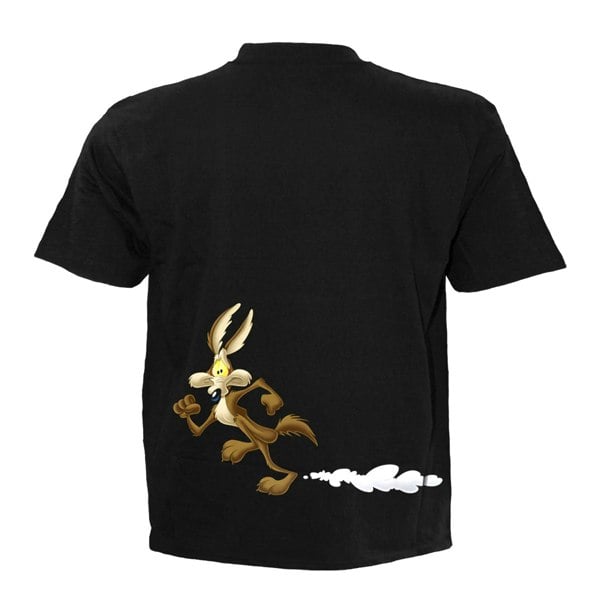 Looney Tunes Unisex Adult Beep Beep Wile E Coyote Short-Sleeved T-Shirt - Black