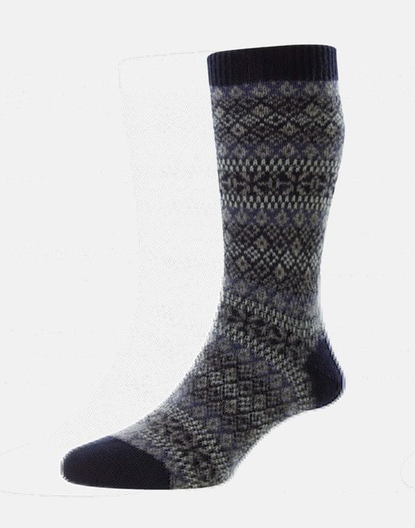 Sherbourne Cashmere Socks - Navy - British Boxers